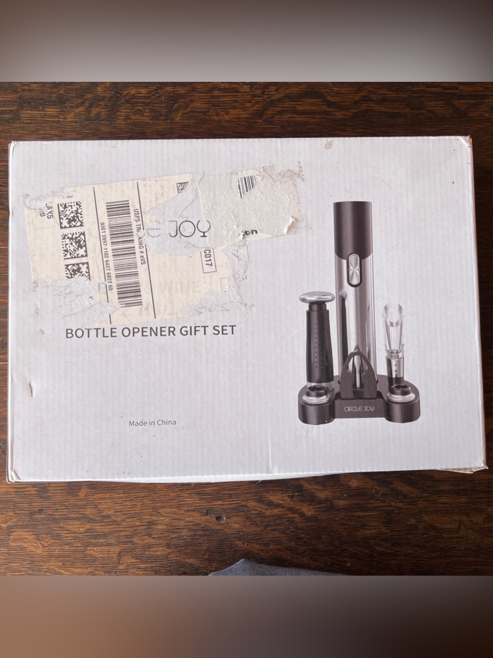 Electric Wine Bottle Opener Set - Black/Silver